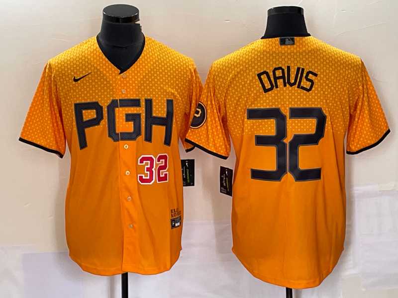 Men's Pittsburgh Pirates #32 Henry Davis Number Yellow 2023 City Connect Stitched Jersey1,We sell and wholesale Men's Pittsburgh Pirates #32 Henry Davis Number Yellow 2023 City Connect Stitched Jersey1 on line form chian!